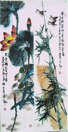 藝術(shù)賞析:畫家馮友清,以寫意花鳥繪畫為主,兼學(xué)山水